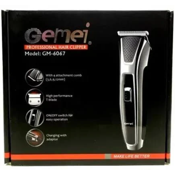 Машинка для стрижки волосся Gemei GM 6067 акумуляторна бездротова машинка для стрижки триммер