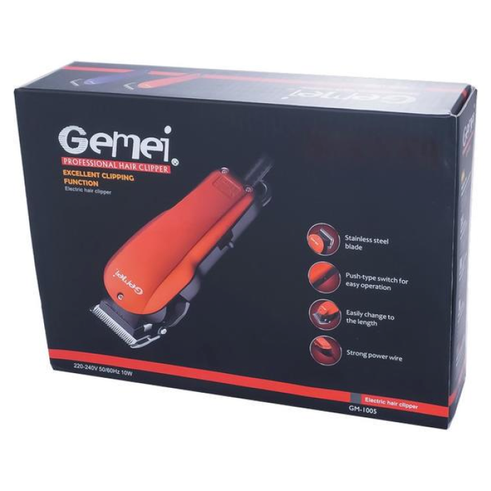 Машинка для стрижки Gemei GM-1005 4 насадки + Гребінець