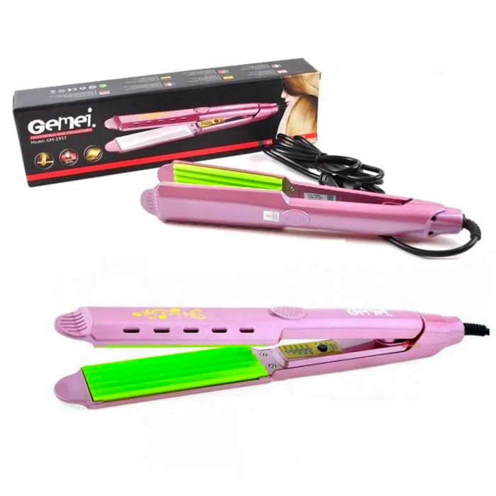 Плойка-гофре для волосся GEMEI GM-2957 з керамічним покриттям