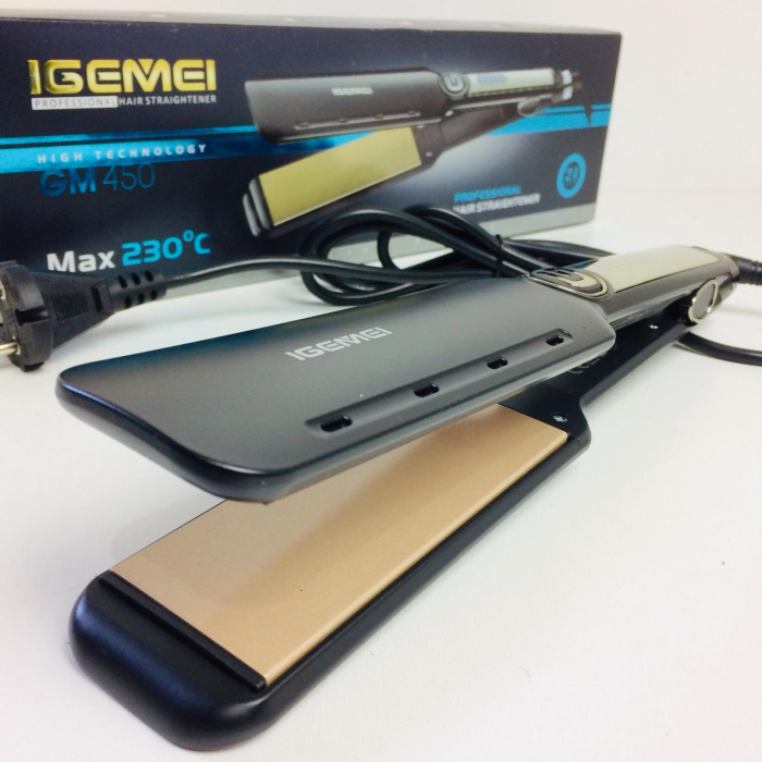 Праска для волосся з регулятором температури Gemei GM-450 випрямляч плойка стайлер