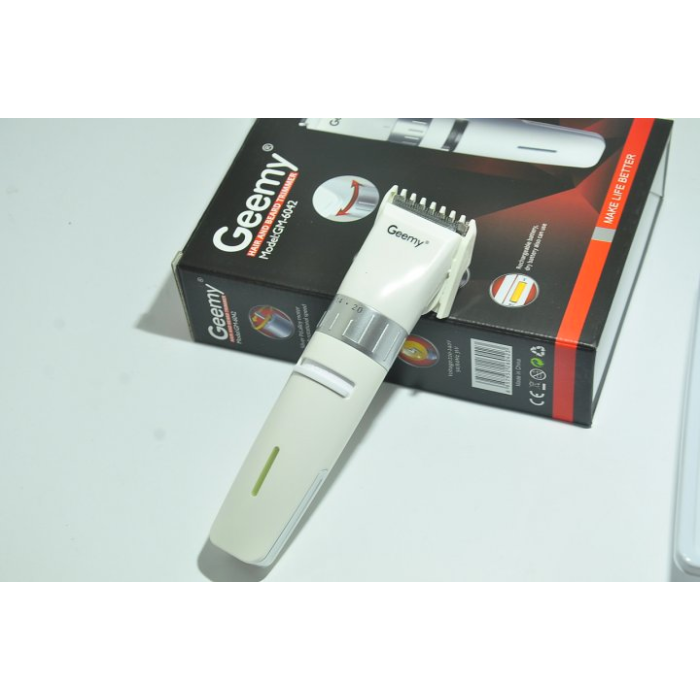Машинка для стрижки волосся Geemy GM-6042 з керамічними лезами акумуляторна