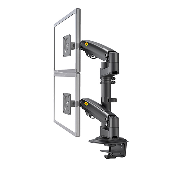 Кронштейн для двух мониторов H180 double с газлифтом для экранов 22"-32"