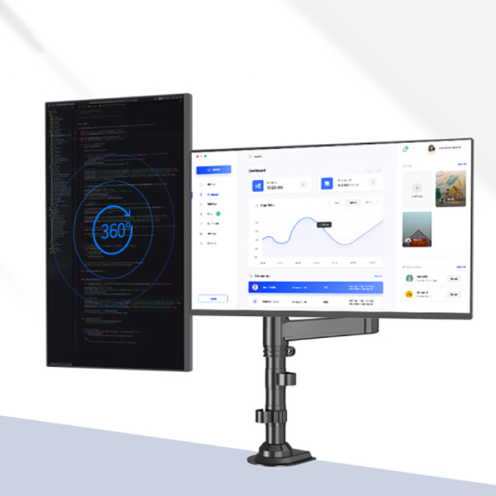 Кронштейн для двух мониторов H180 double с газлифтом для экранов 22"-32"