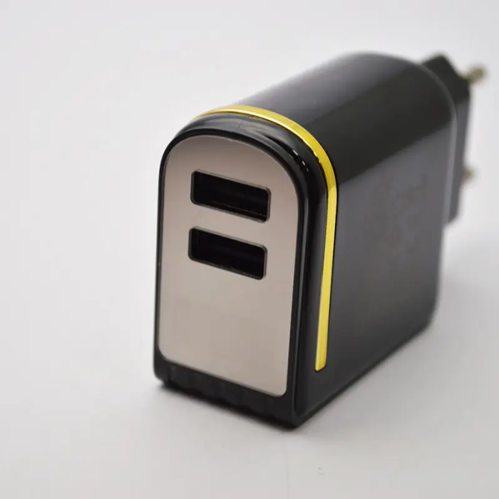 Мережевий адаптер 2USB з дисплеєм Hoco C39A Enchanting (функція швидкої зарядки) Чорний