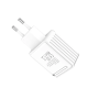 Сетевой Адаптер 2USB с дисплеем Hoco C39A Enchanting (функция быстрой зарядки) Белый
