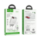 Зарядное устройство с дисплеем и кабелем USB - Lightning Hoco C86A Illustrious (2USB/2.4A) Белый