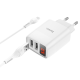Зарядний пристрій з дисплеєм та кабелем USB - micro USB Hoco C86A Illustrious (2USB/2.4A) Білий