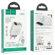 Зарядний пристрій з дисплеєм та кабелем USB - micro USB Hoco C86A Illustrious (2USB/2.4A) Білий