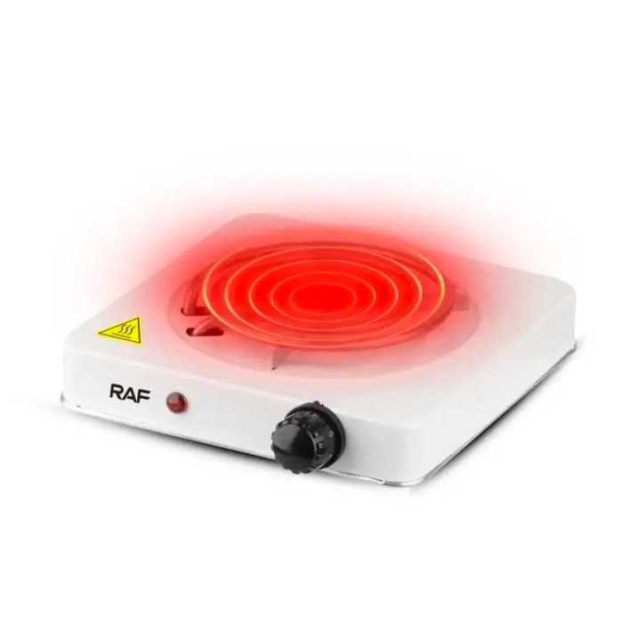 Спіральна одноконфоркова електроплита RAF 8010B (1000W 220V/50Hz) з поворотним перемикачем та індикатором роботи