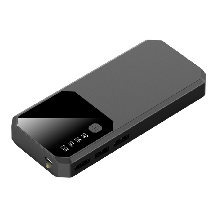 Powerbank 40000 mAh J-05 3USB+LED ліхтар міні портативна зарядка зовнішній аккумулятор павербанк
