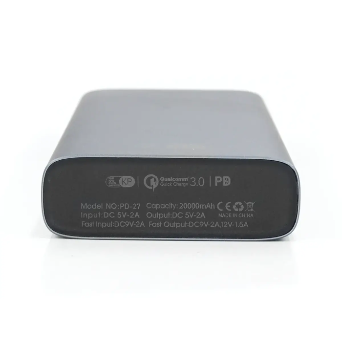 Портативний зарядний пристрій (power bank) 20000 мАг KP PD-27 повербанк 2xUSB