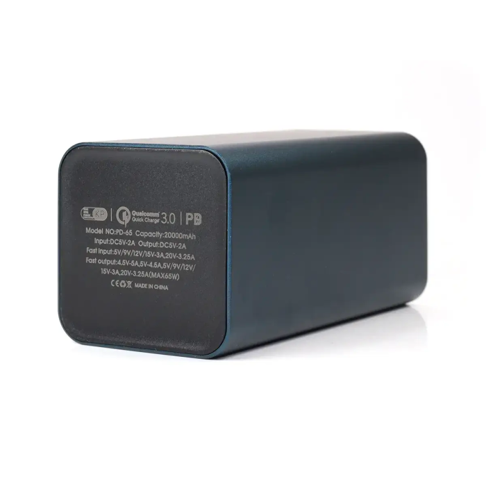Зовнішній акумулятор Power Bank KP PD-65 20000 мАг 65Вт PD+QC3.0