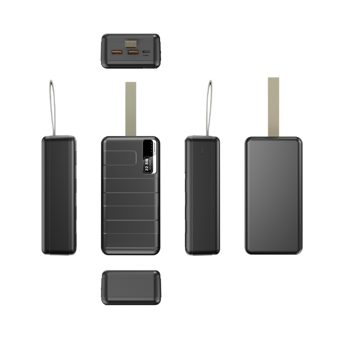 Повербанк великої потужності (power bank) 30000мАг KP KP-32 з підтримкою швидкої зарядки та індикатором батареї