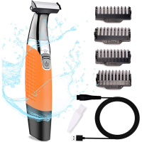 Бритва тример Kemei KM-1910 універсальна для стрижки волосся бороди та вусів + 4 насадки