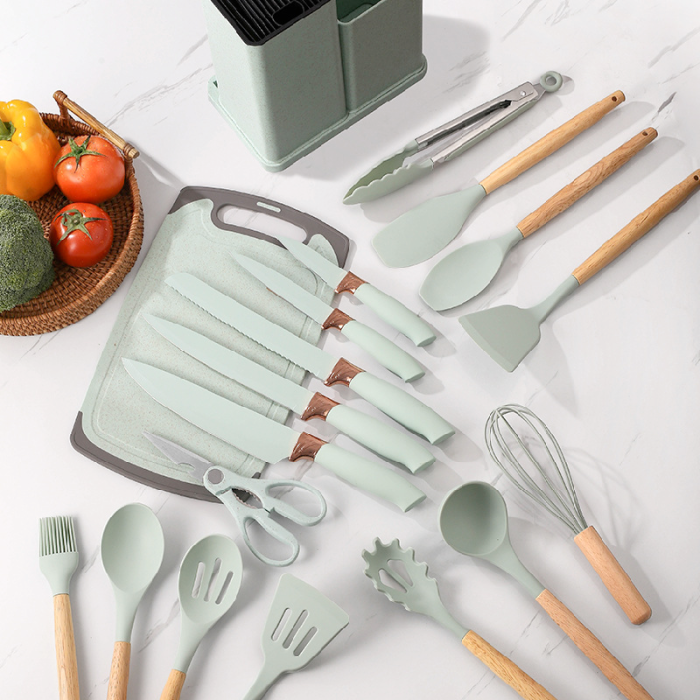 Набор кухонных принадлежностей 19 предметов Kitchen Set Бирюзовый