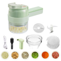 Ручная электрическая овощерезка 4в1 FOOD CHOPPER LY50 универсальный аккумуляторный мини блендер-слайсер