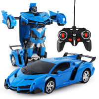 Машинка Трансформер Lamborghini Robot Car на радіокеруванні 2 в 1 (синя)