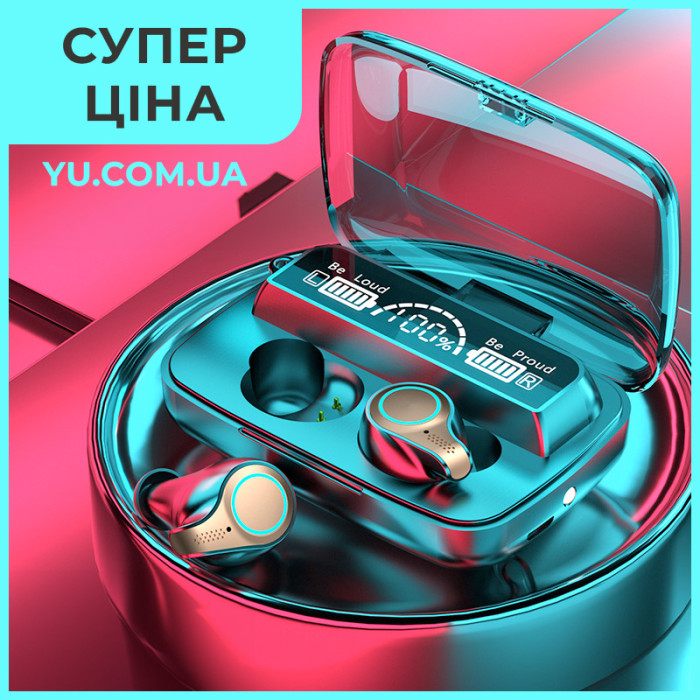 Бездротові навушники M18 Bluetooth 5.1 кейс-powerbank 2000 мАг, з сенсорним керуванням