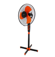 Підлоговий вентилятор MS-1619 40 см stand fan 40W помаранчевий на телескопічній ніжці з поворотом та нахилом