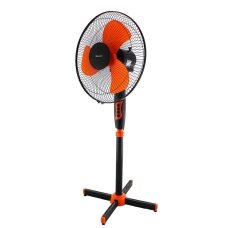 Підлоговий вентилятор MS-1619 40 см stand fan 40W помаранчевий на телескопічній ніжці з поворотом та нахилом