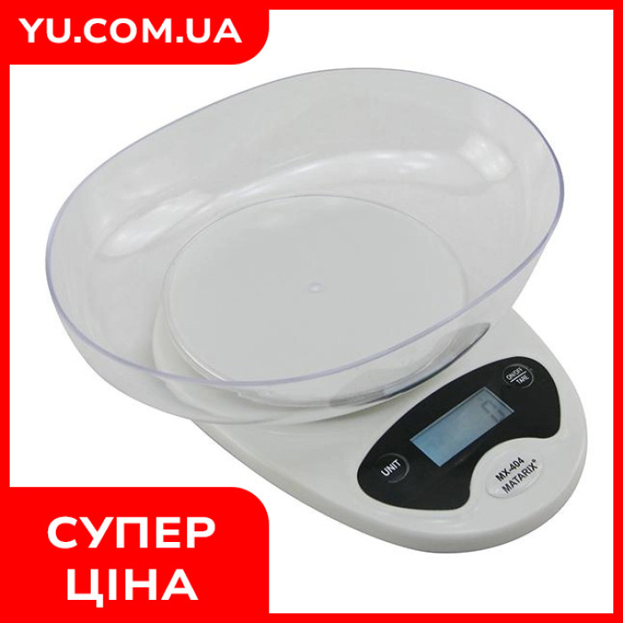 Весы кухонные Matarix MX-404 до 7 кг электронные с чашей