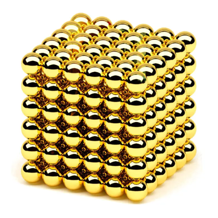 Нео куб NEO CUBE GOLD 5 мм "золотой" головоломка неокуб магнитный конструктор магнитные шарики
