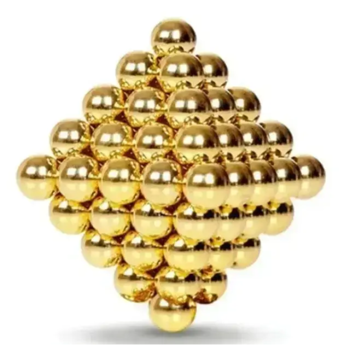 Нео куб NEO CUBE GOLD 5 мм "золотой" головоломка неокуб магнитный конструктор магнитные шарики