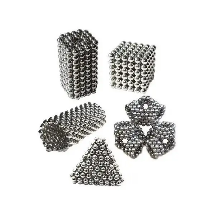 Нео куб NEO CUBE SILVER 5 мм "серебряный" головоломка неокуб магнитный конструктор магнитные шарики