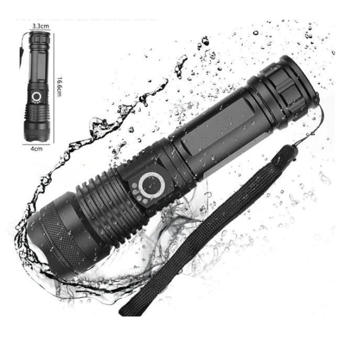 Потужний ліхтарик Police P-55 на акумуляторі світлодіод HP-50 (5 режимів + Zoom + заряджання USB)