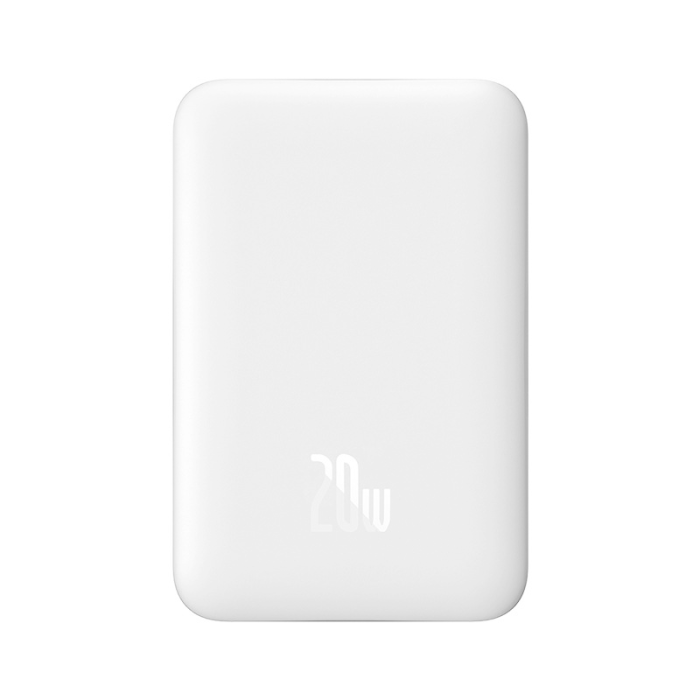 Портативний акумулятор з бездротовою зарядкою Baseus Magnetic Wireless Charging Power Bank 6000mAh 20W (PPCX020002) Білий