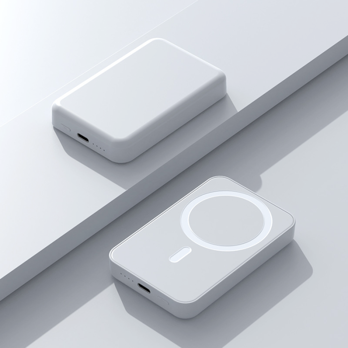 Портативний акумулятор з бездротовою зарядкою Baseus Magnetic Wireless Charging Power Bank 6000mAh 20W (PPCX020002) Білий