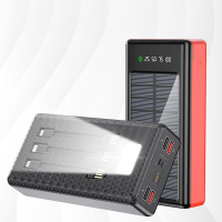 Power Bank UKC 60000mAh із сонячною панеллю 4 USB + 3 зарядні кабелі в комплекті