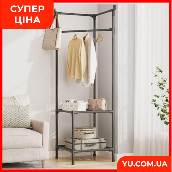 Вешалка напольная угловая для одежды Corner Coat Rack RD-2 180*45*45см