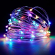 Гірлянда мідний дріт (краплі роси) M MULTI 30 Led 3 метри працює від батарейок + USB (різнокольорове світло)