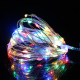 Гірлянда мідний дріт (краплі роси) M MULTI 200 Led 20 метрів працює від батарей + USB (різнобарвне світло)