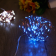 Гірлянда мідний дріт (краплі роси) B BLUE 30 Led 3 метри працює від батарейок + USB (синє світло)