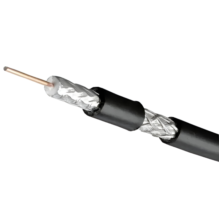 Кабель антенный RG6 100м черный