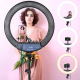 Кільцева LED лампа RL-18 II 45см 55Вт USB WiFi Bluetooth + кріплення для телефону та фотоапарата, пульт, сумка