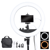 Кільцева LED лампа RL-18 II 45см 55Вт USB WiFi Bluetooth + кріплення для телефону та фотоапарата, пульт, сумка