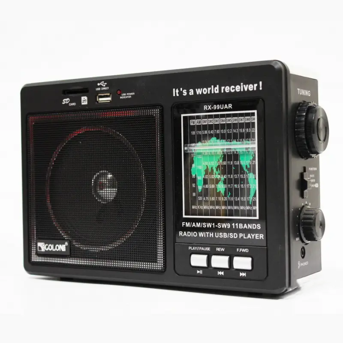 Великий портативний радіоприймач - колонка Golon RX-99 MP3 з USB та акумулятором