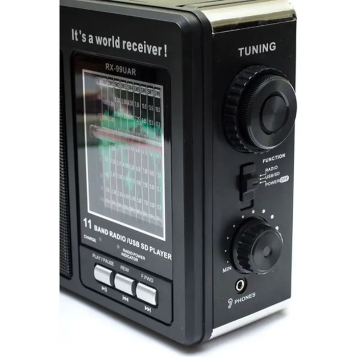 Великий портативний радіоприймач - колонка Golon RX-99 MP3 з USB та акумулятором