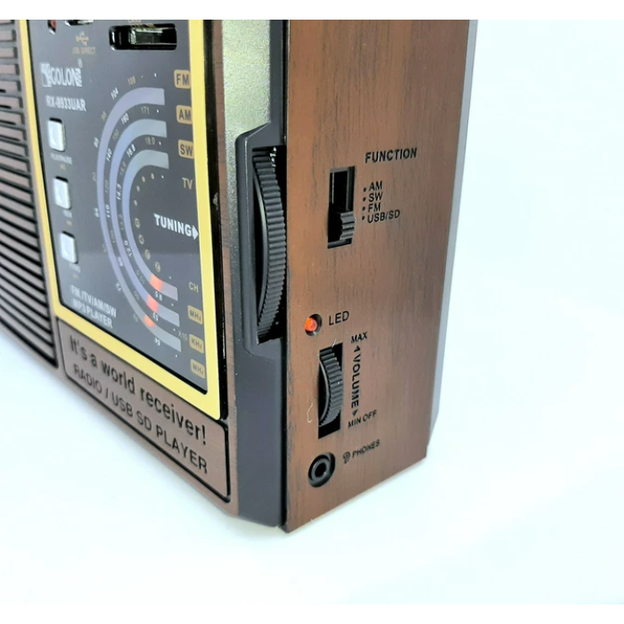 Потужний радіоприймач Golon RX-9933UAR (USB/Акумулятор/FM)