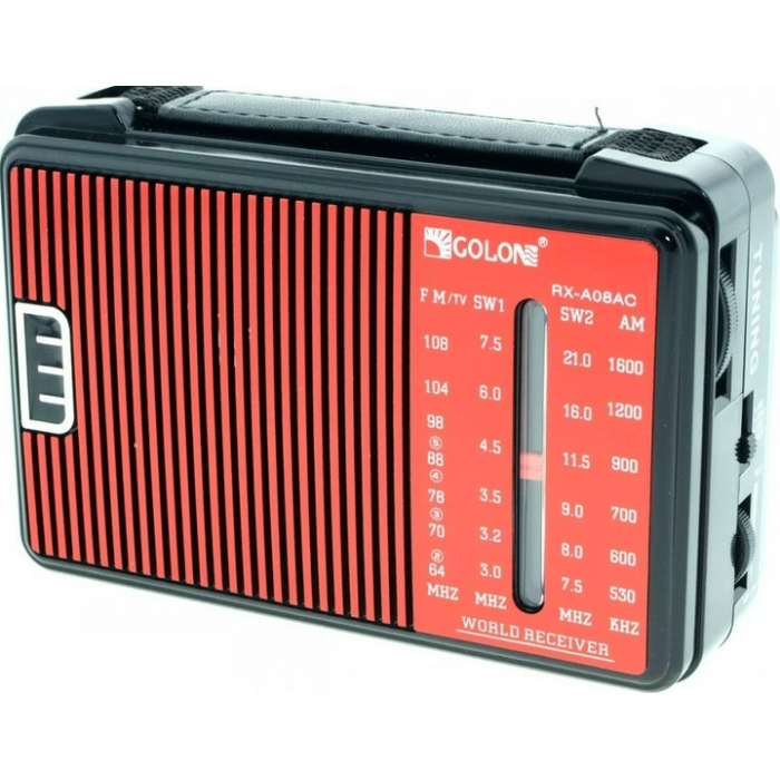 Автономне радіо Golon RX-A08AC Red