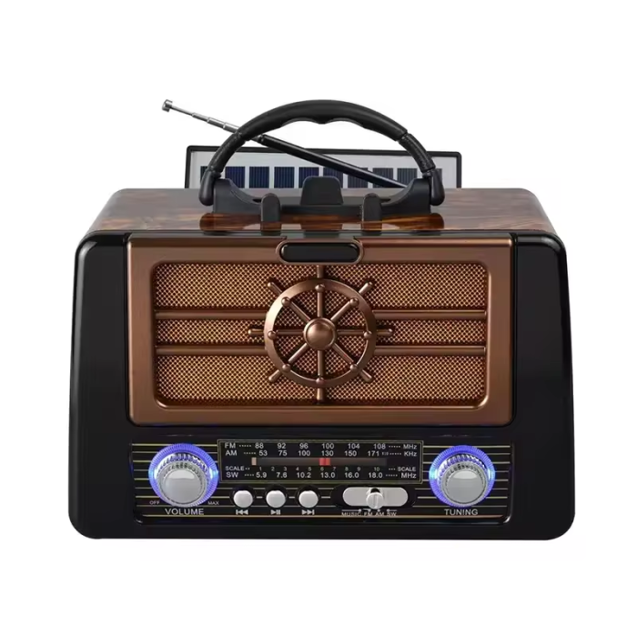 Радіоприймач акумуляторний Golon RX-BT8080 Bluetooth/USB із сонячною панеллю