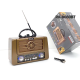 Радіоприймач акумуляторний Golon RX-BT8080 Bluetooth/USB із сонячною панеллю