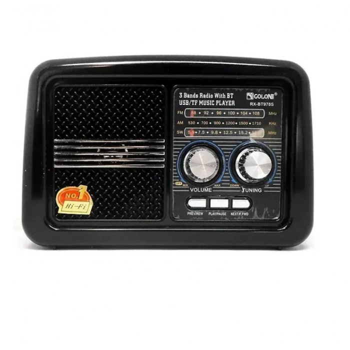 Радиоприемник с солнечной панелью GOLON RX-BT978S solar MP3 USB портативная колонка