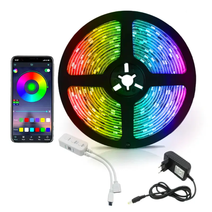 Светодиодная лента LED RGB USB APP SF-20, самоклеящаяся, 5 м, с пультом ДУ, на 300 диодов