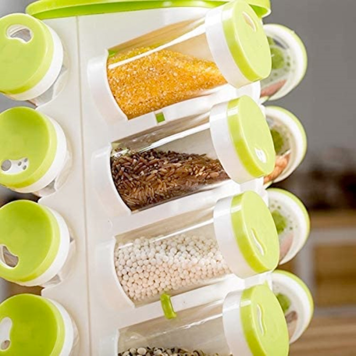 Стойка для хранения специй, кухонный вращающийся органайзер SPICE RACK 1036
