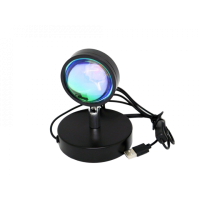 Проекционная LED лампа для селфи эффект солнца (16 см) RGB Sunset Lamp PC атмосферный светильник-ночник