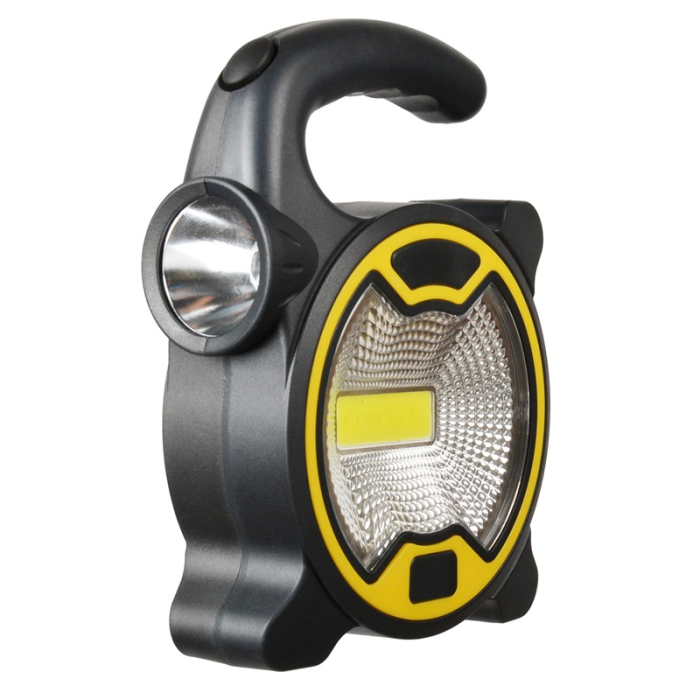Фонарь ручной для кемпинга T-915 на батарейках, 2 режима (3W COB + 1W LED)